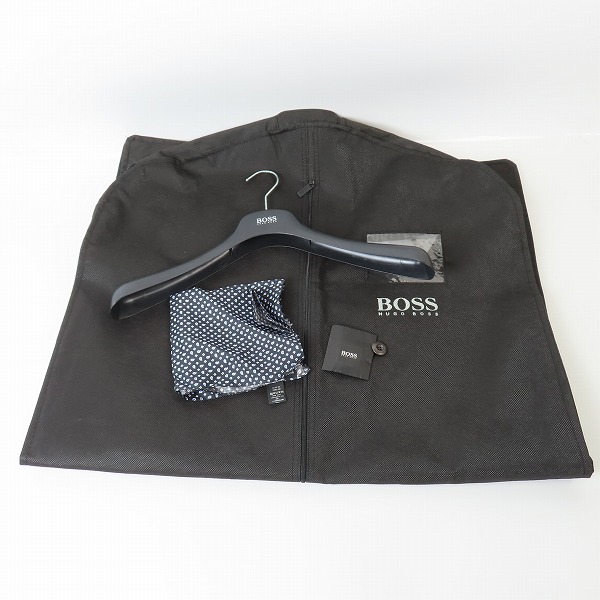 実際に弊社で買取させて頂いたHUGO BOSS/ヒューゴボス ナイロン混 テーラードジャケット ブラック/50の画像 9枚目