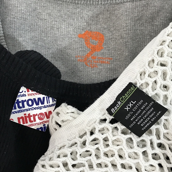 実際に弊社で買取させて頂いた【おまとめ】BackChannel/バックチャンネル nitrow/ナイトロウ 等 タンクトップ/ノースリーブの画像 1枚目