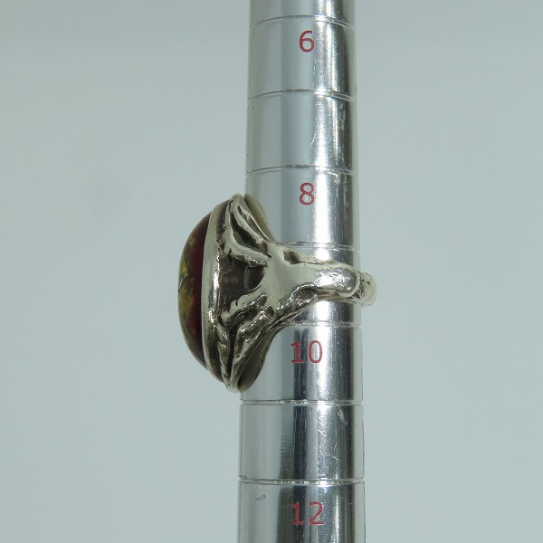 実際に弊社で買取させて頂いたALEX STREETER/アレックスストリーター エンジェルハートリング クラックレッド 9.5号の画像 8枚目