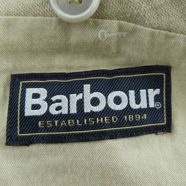 実際に弊社で買取させて頂いたBarbour/バーブァー リネン 2B ジャケット/54の画像 2枚目