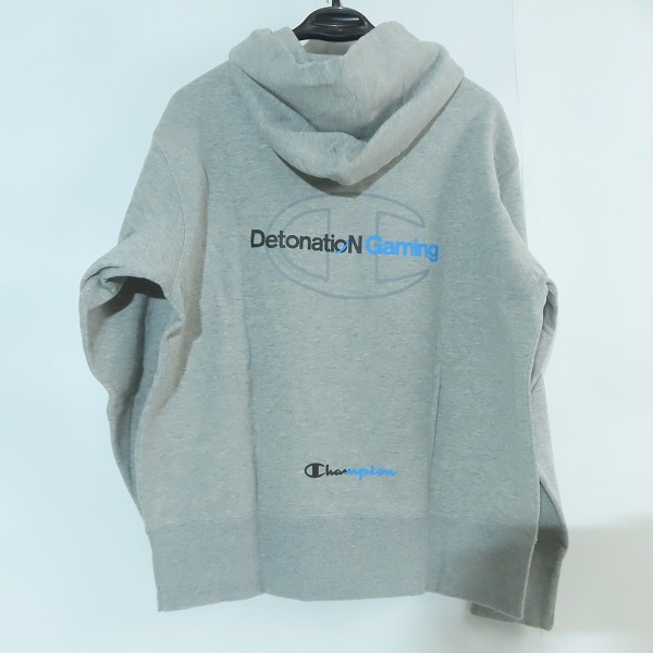 実際に弊社で買取させて頂いた(7)【未使用】DNG DetonatioN Gaming × Champion/チャンピオン フーデッドスウェットパーカー C8-TE101/Lの画像 1枚目