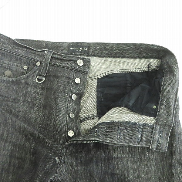 実際に弊社で買取させて頂いたmastermind JAPAN/マスターマインドジャパン Wウエスト 裾ロゴプリント/ゴールド刺繍  デニムパンツ MD2-PA20-G/Mの画像 2枚目