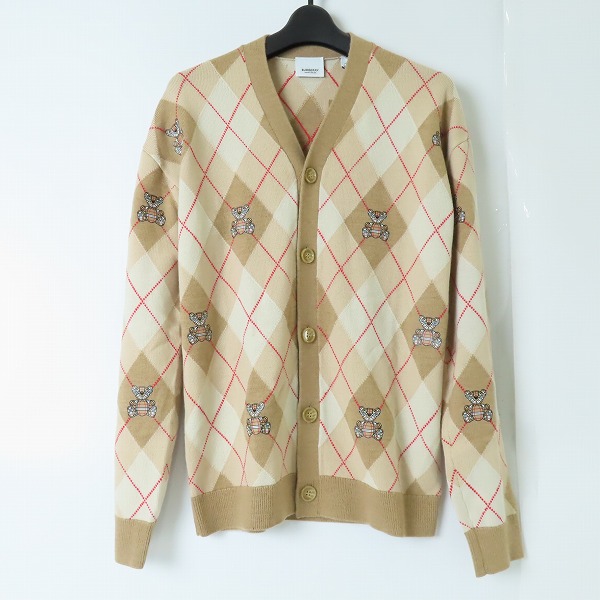 実際に弊社で買取させて頂いたBURBERRY/バーバリー ベアアーガイル柄 カーディガン/14Y 164cm