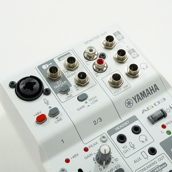 実際に弊社で買取させて頂いたYAMAHA/ヤマハ AG03 MK2 ライブストリーミングミキサー 簡易動作確認済みの画像 4枚目