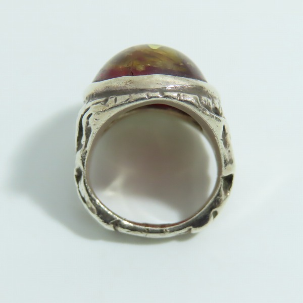 実際に弊社で買取させて頂いたALEX STREETER/アレックスストリーター エンジェルハートリング クラックレッド 9.5号の画像 5枚目