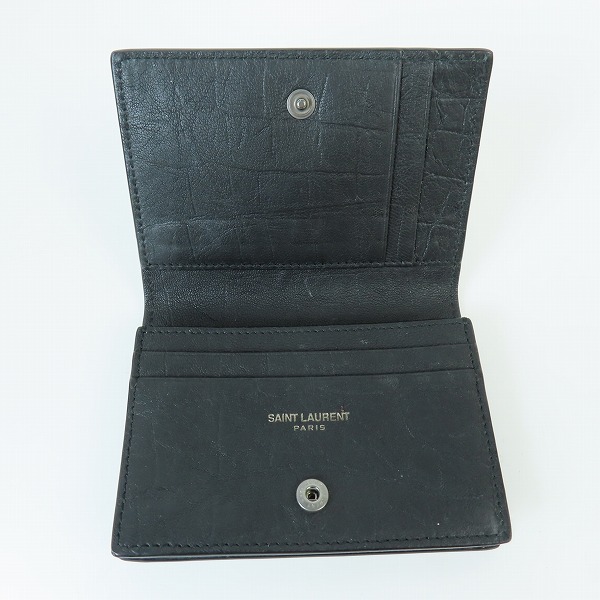 実際に弊社で買取させて頂いたSAINT LAURENT/サンローラン レザーカードケース/名刺入れ 529887 の画像 3枚目