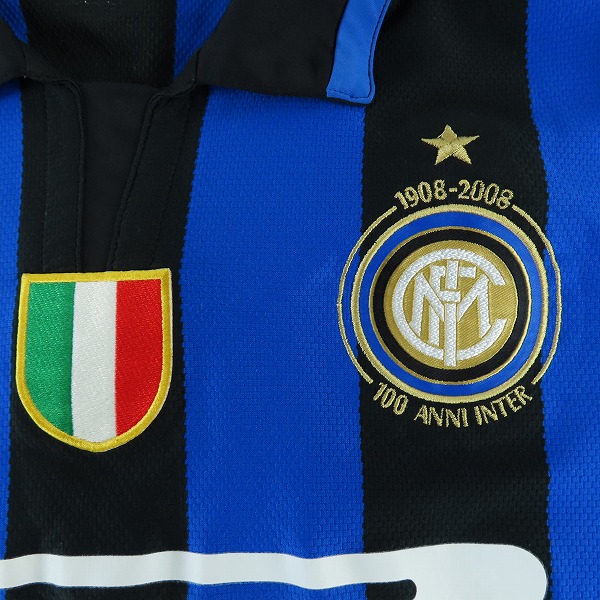 実際に弊社で買取させて頂いたNIKE/ナイキ インテルナツィオナーレ・ミラノ 100周年 ユニフォーム/Mの画像 7枚目