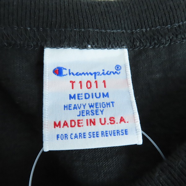 実際に弊社で買取させて頂いた【未使用】Champion/チャンピオン ポケット付き ロングカットソー ブラック C5-P401 Mの画像 2枚目