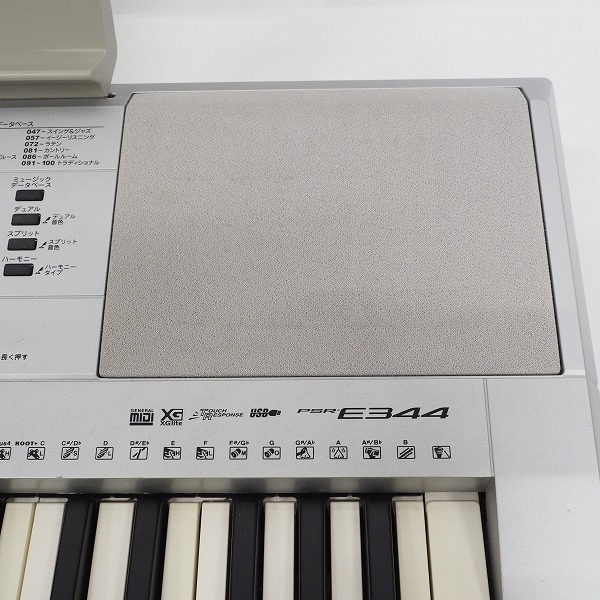 実際に弊社で買取させて頂いた★【使用感有り】YAMAHA/ヤマハ PSR-E344 ポータブル電子キーボード 2013年製 ACアダプター付の画像 6枚目