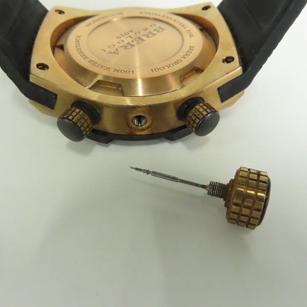 実際に弊社で買取させて頂いた【ジャンク/動作未確認】BRERA OROLOGI/ブレラ オロロジ スーパースポルティーボ クロノグラフ 腕時計 BRSSC49の画像 6枚目