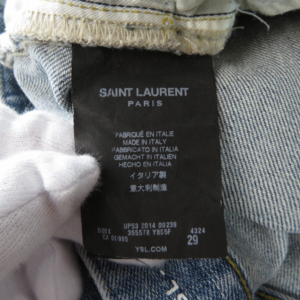 実際に弊社で買取させて頂いたSAINT LAURENT PARIS/サンローランパリ デニムパンツ 355578 Y865F/29の画像 4枚目