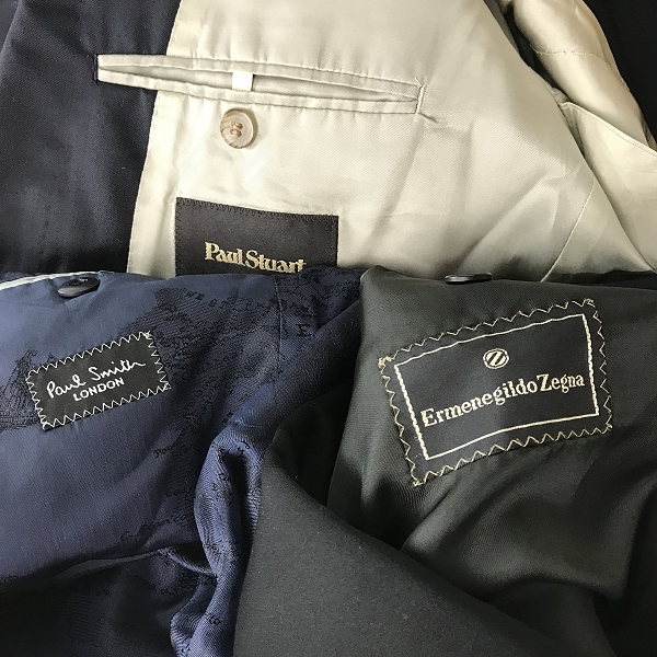 実際に弊社で買取させて頂いた【おまとめ】ポールスミス/エルメネジルドゼニア/ポールスチュアート 他 スーツ セットアップ テーラードジャケット 等
