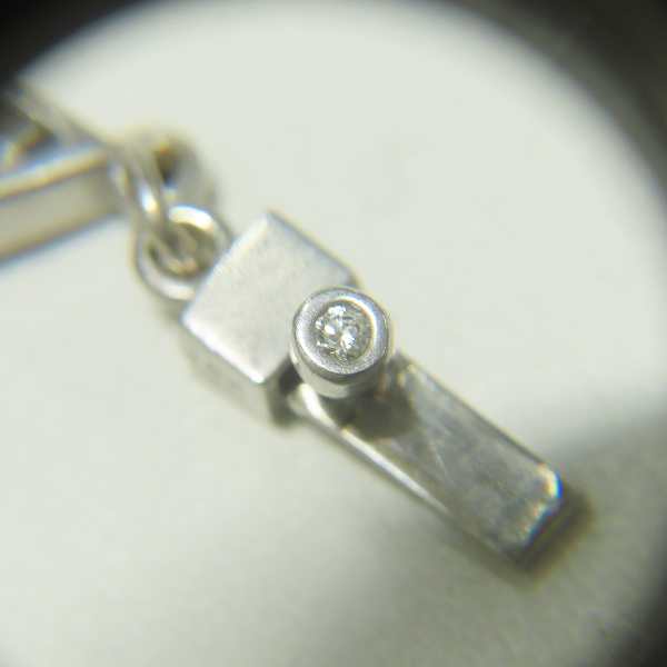 実際に弊社で買取させて頂いたLoree Rodkin/ローリーロドキン 18K/K18WG×1Pダイヤモンド ミックスドオープンゴシックダイヤリンクネックレスチェーンの画像 5枚目