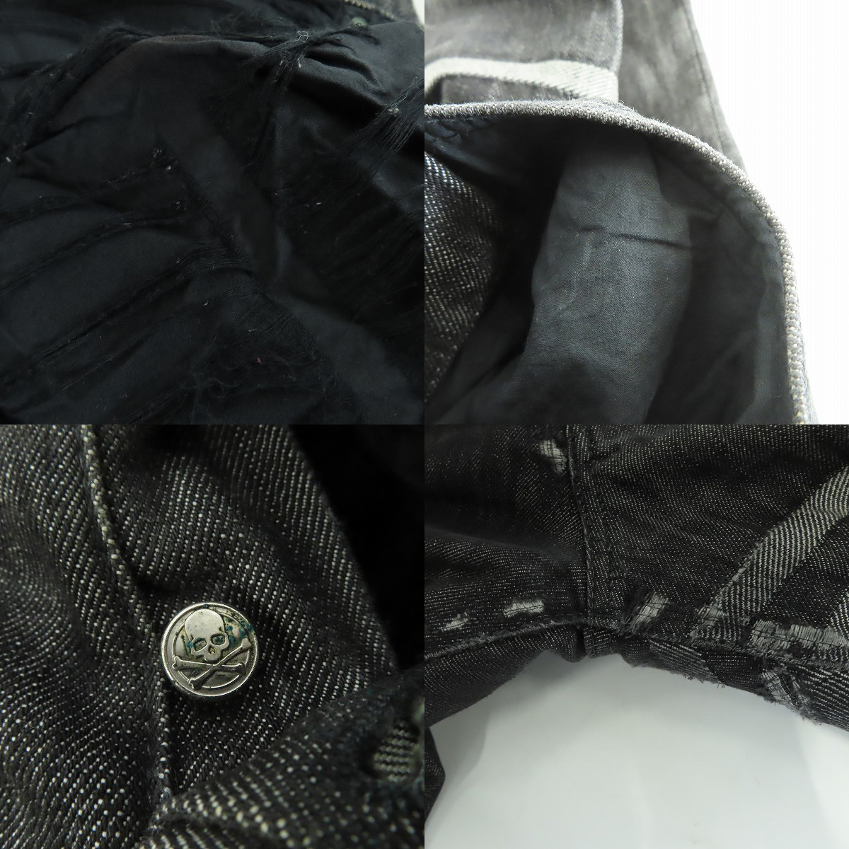 実際に弊社で買取させて頂いたmastermind JAPAN/マスターマインドジャパン Wウエスト 裾ロゴプリント/ゴールド刺繍  デニムパンツ MD2-PA20-G/Mの画像 6枚目