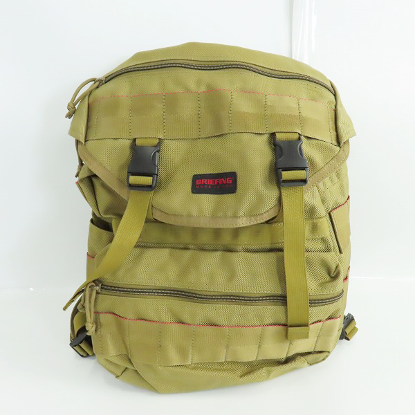 実際に弊社で買取させて頂いたBRIEFING/ブリーフィング SIMPLE FLAP バックパック デイパック カーキ系 BRF096219
