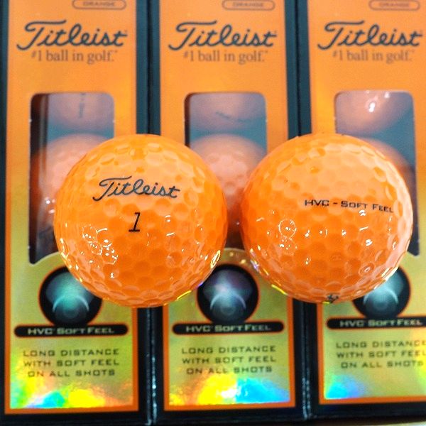 実際に弊社で買取させて頂いたTitleist/タイトリスト HVC SOFT FEEL ゴルフボール オレンジ 2ダースの画像 1枚目