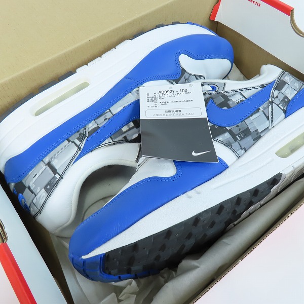 実際に弊社で買取させて頂いたNIKE×atmos/ナイキ×アトモス AIR MAX 1 PRNT/エアマックス1 プリント AQ0927-100 /28の画像 8枚目