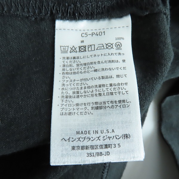 実際に弊社で買取させて頂いた【未使用】Champion/チャンピオン ポケット付き ロングカットソー ブラック C5-P401 Mの画像 3枚目