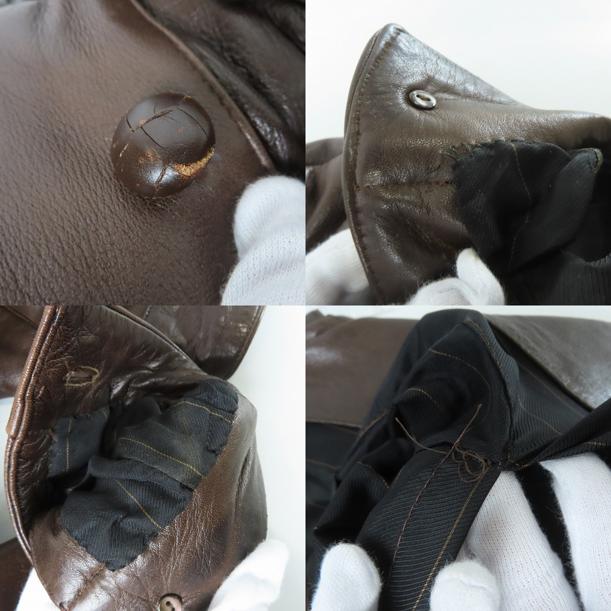 実際に弊社で買取させて頂いたLOEWE/ロエベ レザーブルゾン/ボンバージャケット 821/50の画像 9枚目