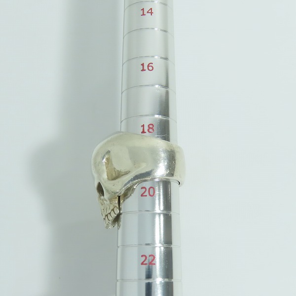 実際に弊社で買取させて頂いたCRAZY PIG/クレイジーピッグ ラージエビルスカルリング 19-20号の画像 8枚目