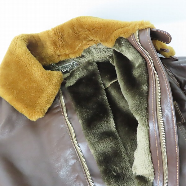 実際に弊社で買取させて頂いたBUZZ RICKSON'S/バズリクソンズ Type B-2 レザー フライトジャケットBR80166/ 34の画像 5枚目