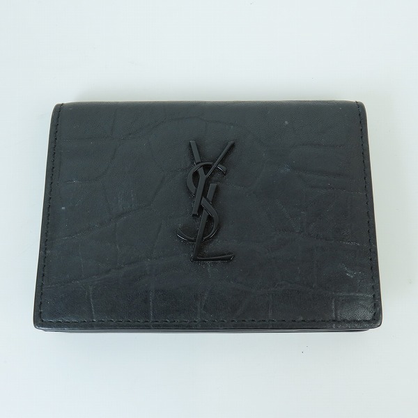 実際に弊社で買取させて頂いたSAINT LAURENT/サンローラン レザーカードケース/名刺入れ 529887 