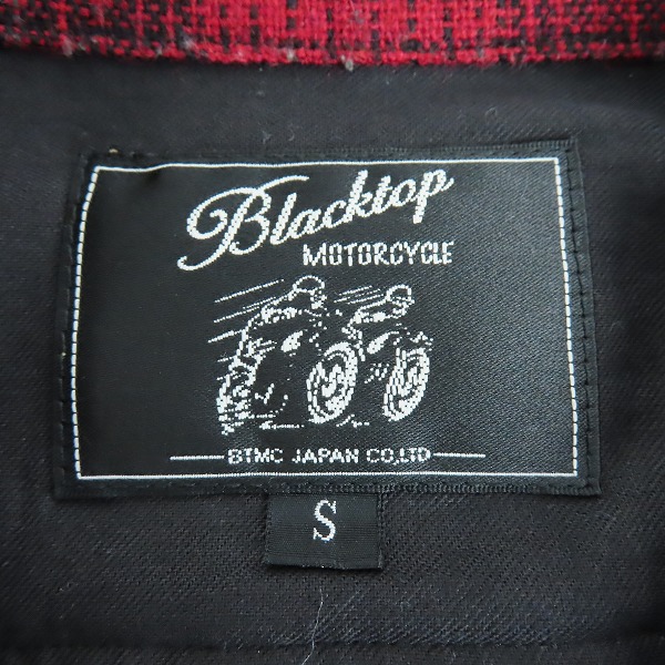 実際に弊社で買取させて頂いたBlack Top/ブラックトップ チェック柄 長袖ボタンシャツ レッド系/ブラック/グレー/Sの画像 2枚目