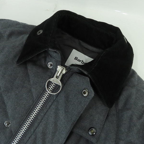 実際に弊社で買取させて頂いたBarbour/バブアー 襟コーデュロイ キルティングジャケット 1702479/36の画像 5枚目