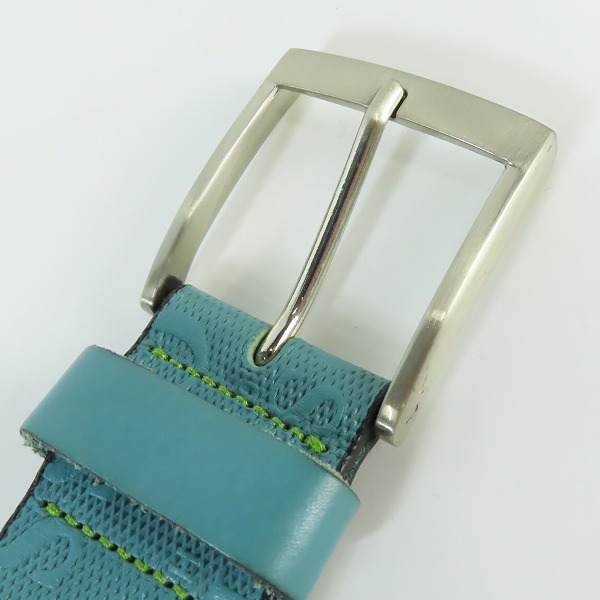 実際に弊社で買取させて頂いたHUGO BOSS/ヒューゴボス ロゴ総柄 レザーベルト/95-36の画像 1枚目