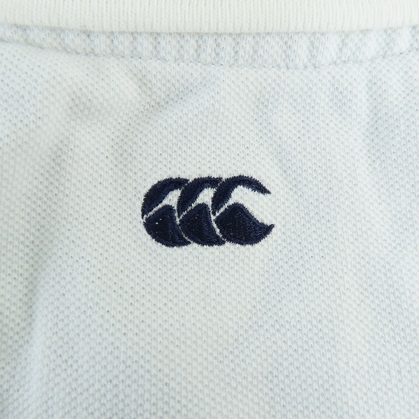 実際に弊社で買取させて頂いた【未使用】CANTERBURY/カンタベリー ロゴ刺繍 ポロシャツ ホワイト RA340016/Lの画像 6枚目