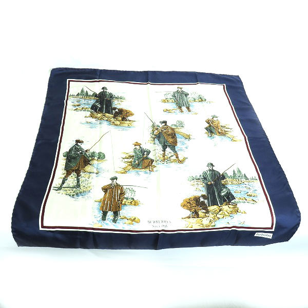 実際に弊社で買取させて頂いたBURBERRYS/バーバリーズ 総柄 大判スカーフ/ストールの画像 4枚目