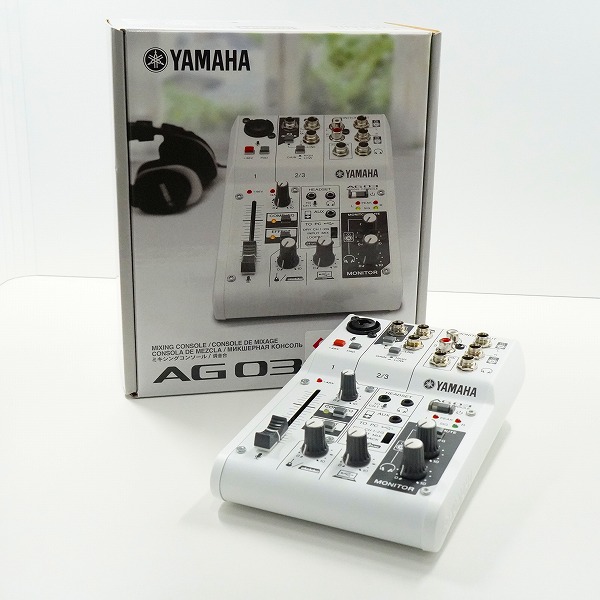 実際に弊社で買取させて頂いたYAMAHA/ヤマハ AG03 ミキシングコンソール ミキサー ウェブキャスティングミキサー 通電確認済み