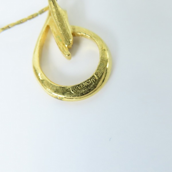 実際に弊社で買取させて頂いたGIVENCHY/ジバンシィ ラインストーン ネックレス ゴールドの画像 4枚目