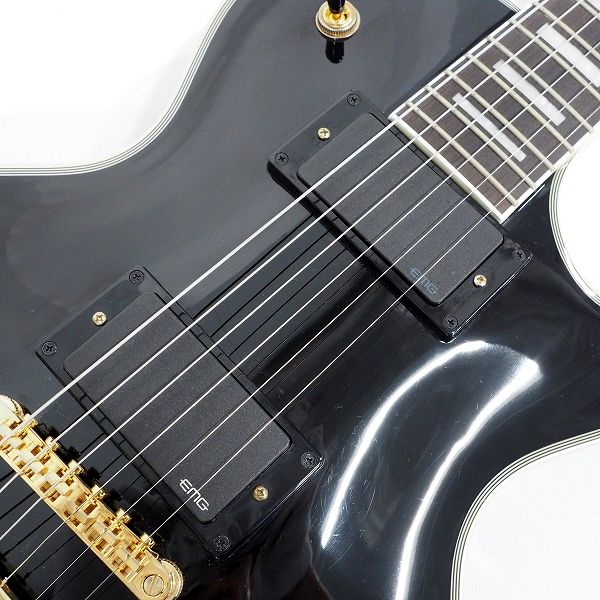 実際に弊社で買取させて頂いた★Epiphone/エピフォン Matt Heafy Les Paul Custom Origins Ebony/マット・ヒーフィー レスポール EMG搭載 ケース付の画像 4枚目