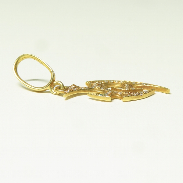 実際に弊社で買取させて頂いたLoree Rodkin/ローリーロドキン 18K/K18YG×パヴェダイヤモンド SMALL STRENGTH/スモール ストレングス ペンダント P474の画像 4枚目