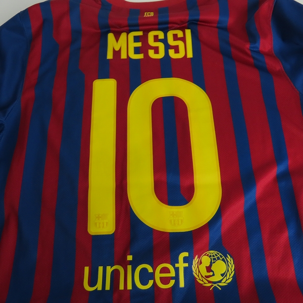 実際に弊社で買取させて頂いたNIKE/ナイキ FCバルセロナ 11/12シーズン レプリカユニフォーム #10 メッシ Lの画像 5枚目