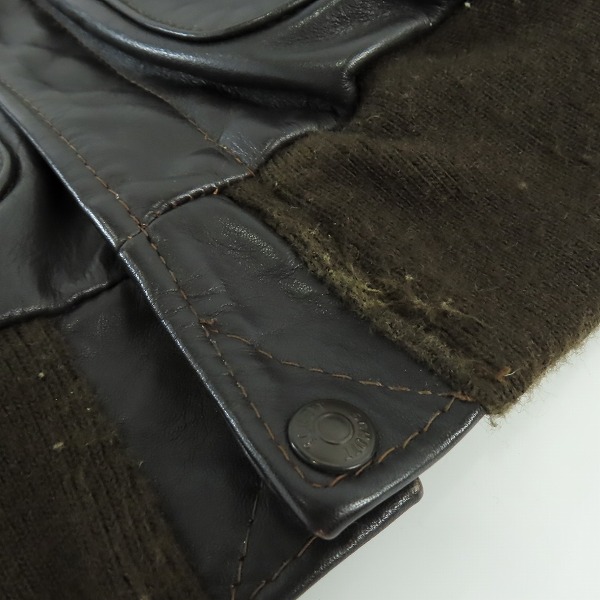 実際に弊社で買取させて頂いたSCHOTT/ショット A-2 レザーフライトジャケット/42の画像 6枚目