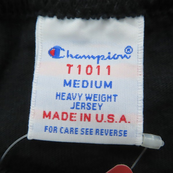 実際に弊社で買取させて頂いた【未使用】Champion/チャンピオン Tシャツ ブラック USA製 Mの画像 2枚目