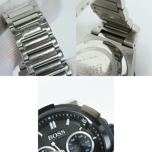 実際に弊社で買取させて頂いた【ジャンク】HUGO BOSS/ヒューゴボス クロノグラフ クォーツ 腕時計 HB-280の画像 5枚目