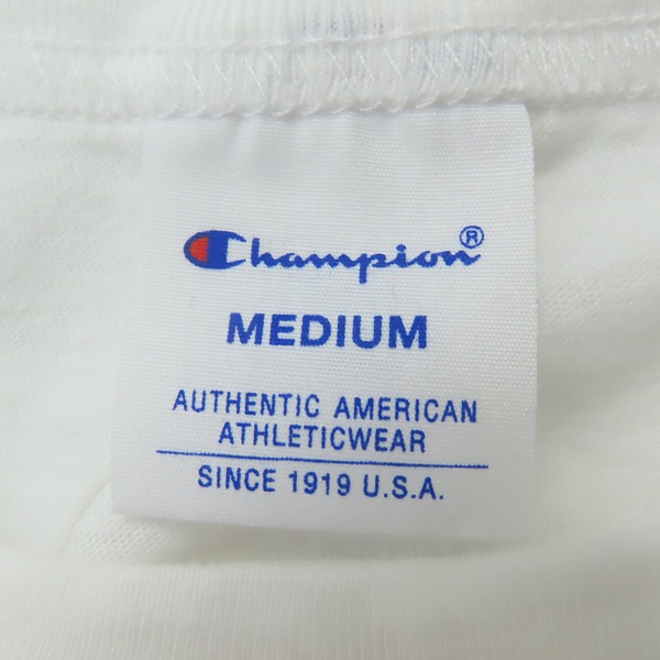 実際に弊社で買取させて頂いた【未使用】Champion/チャンピオン Tシャツ ホワイト Mの画像 2枚目