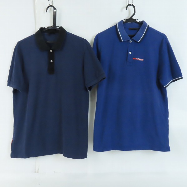 実際に弊社で買取させて頂いた【難あり】PRADA/プラダ ロゴワッペン 半袖ポロシャツ 2点セット