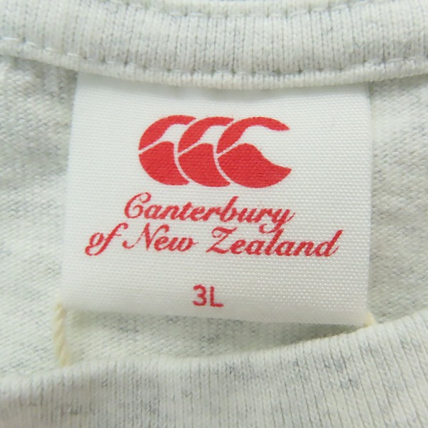 実際に弊社で買取させて頂いた【未使用】CANTERBURY/カンタベリー ヘビークルーTシャツ RA43560/3Lの画像 2枚目