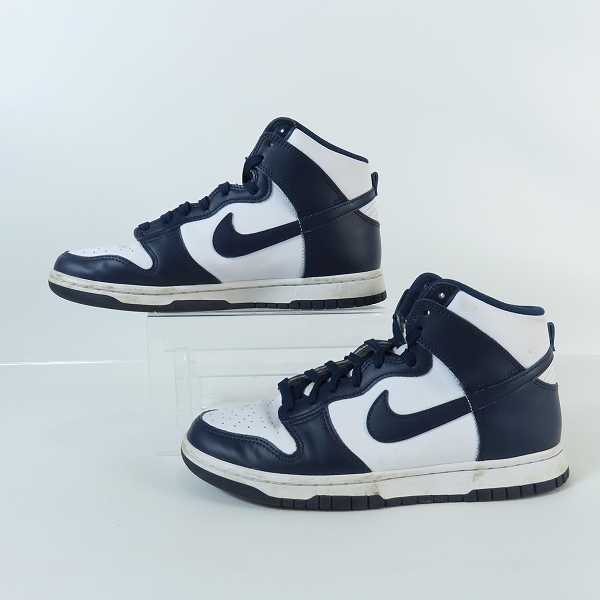 実際に弊社で買取させて頂いたNIKE/ナイキ DUNK HI RETRO CHAMPIONSHIP NAVY/ダンクハイ チャンピオンシップ ネイビー DD1399-104/26の画像 3枚目