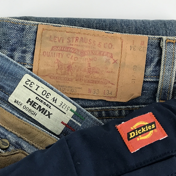 実際に弊社で買取させて頂いた【おまとめ】ディーゼル/リーバイス/ディッキーズ 他 デニムパンツ/ハーフパンツの画像 1枚目