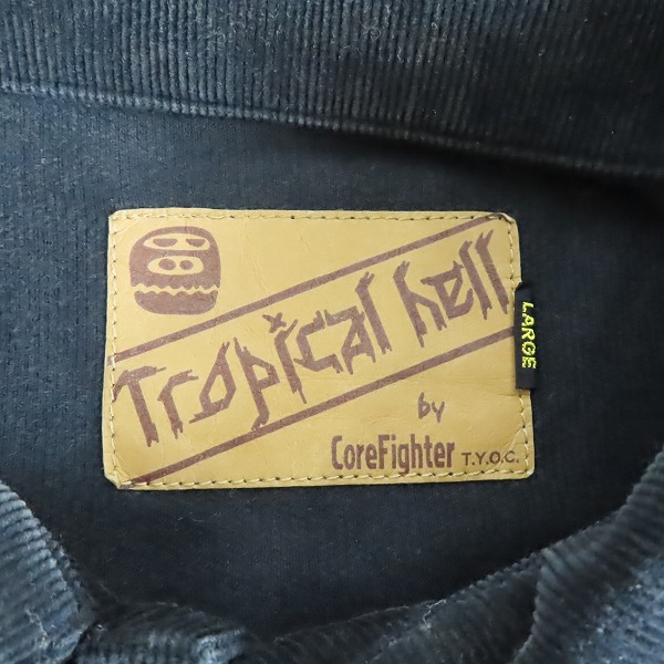 実際に弊社で買取させて頂いたCoreFighter/コアファイター Tropical hell コーデュロイジャケット ブラック Lの画像 2枚目
