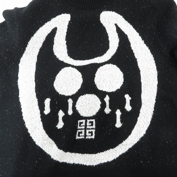 実際に弊社で買取させて頂いたGivenchy/ジバンシィ Black Chito Edition Hockey Mask Crewneck Sweater ニット BM90GY4Y9A/Sの画像 6枚目