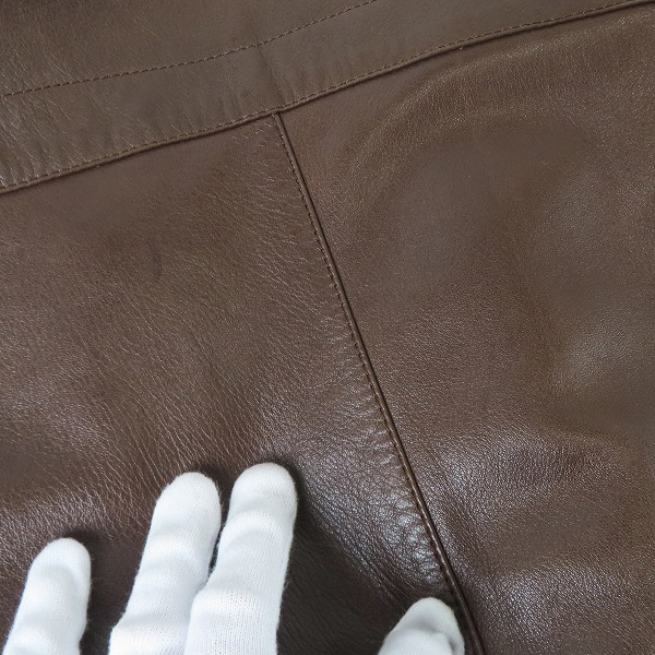 実際に弊社で買取させて頂いたLOEWE/ロエベ レザーブルゾン/ボンバージャケット 821/50の画像 8枚目