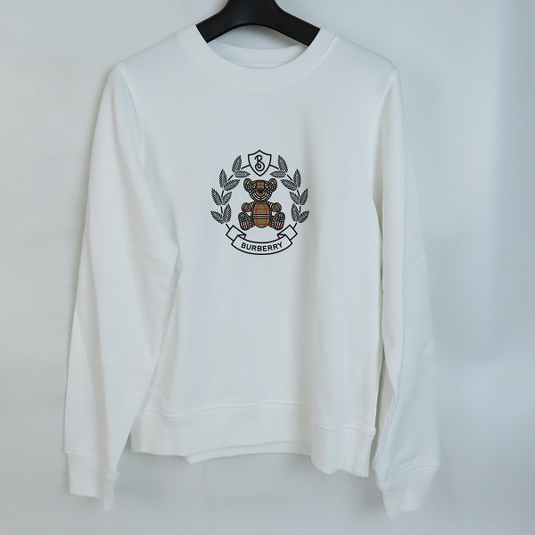 実際に弊社で買取させて頂いた【未使用】BURBERRY/バーバリー 23AW Bianco トーマスベアシグネチャー柄 クルーネックスウェット 8069197/164cm