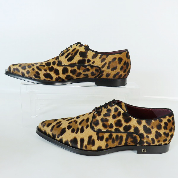 実際に弊社で買取させて頂いたDOLCE&GABBANA/ドルチェ&ガッバーナ レオパードプリント ダービーシューズ A10470/8の画像 3枚目