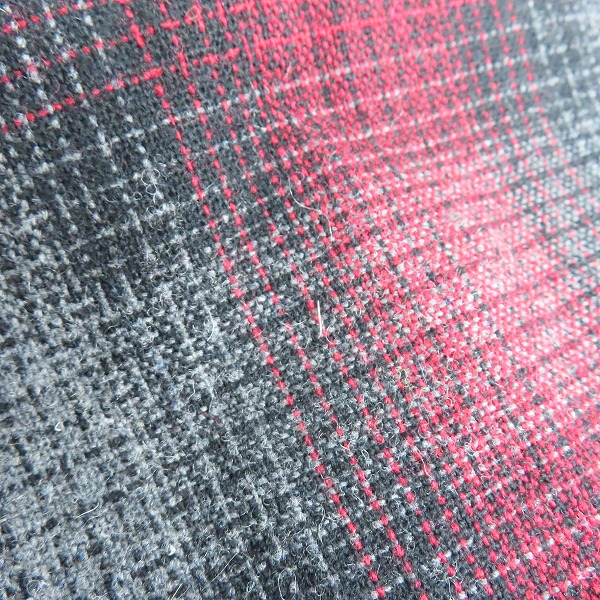 実際に弊社で買取させて頂いたBlack Top/ブラックトップ チェック柄 長袖ボタンシャツ レッド系/ブラック/グレー/Sの画像 6枚目